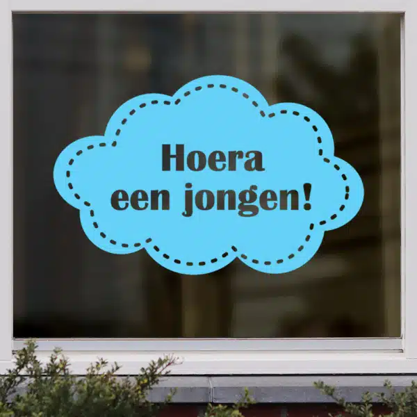 Ballonnen Hoera een Jongen blauw 30cm 8x