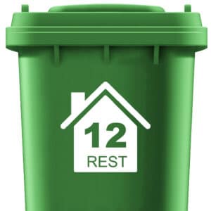 Kliko sticker huis met nummer Rest