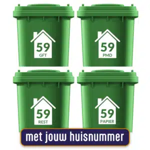 Kliko stickers huisjes met tekst set 4 stuks