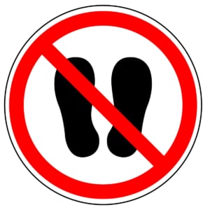 Verboden te betreden sticker